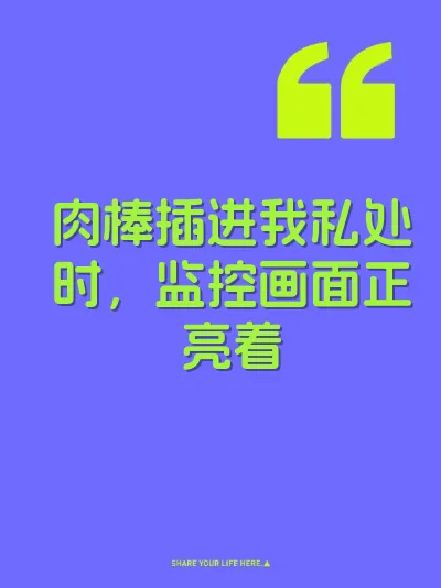 肉棒插进我私处时，监控画面正亮着