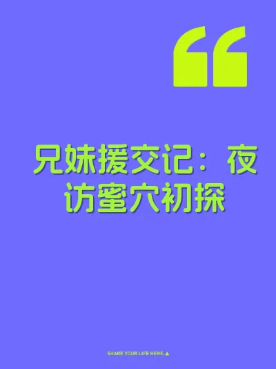 兄妹援交记：夜访蜜穴初探
