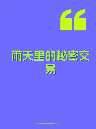 雨天里的秘密交易