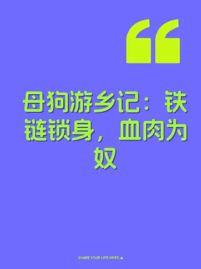 母狗游乡记：铁链锁身，血肉为奴