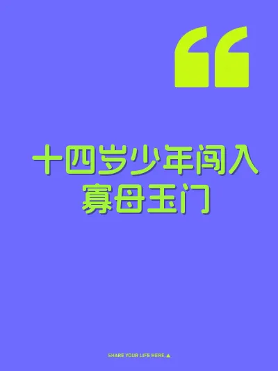 十四岁少年闯入寡母玉门