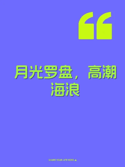 月光罗盘，高潮海浪