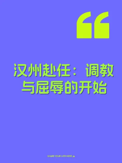 汉州赴任：调教与屈辱的开始