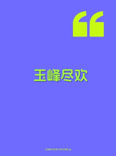 玉峰尽欢