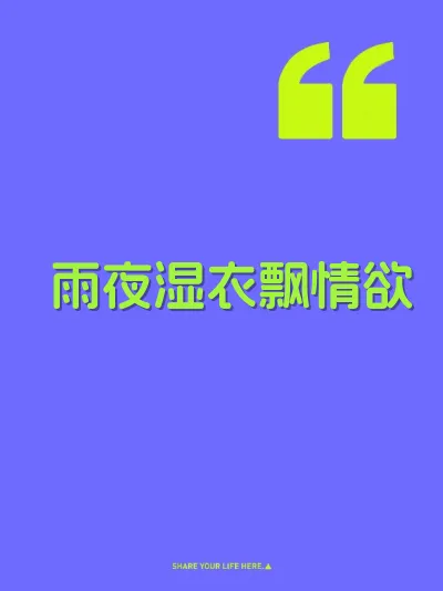 雨夜湿衣飘情欲
