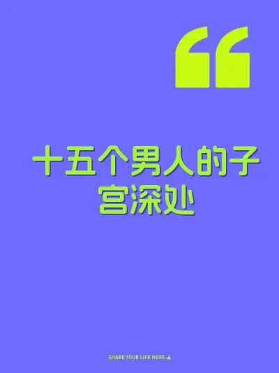 十五个男人的子宫深处