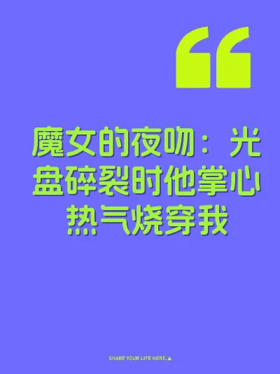 魔女的夜吻：光盘碎裂时他掌心热气烧穿我