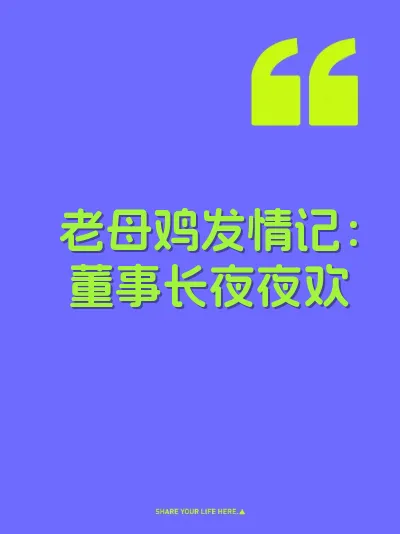老母鸡发情记：董事长夜夜欢