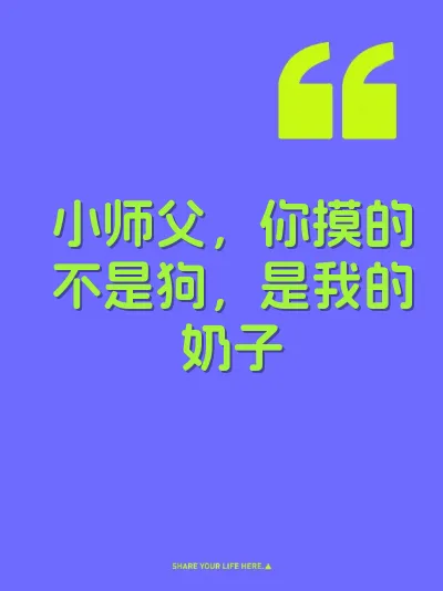 小师父，你摸的不是狗，是我的奶子