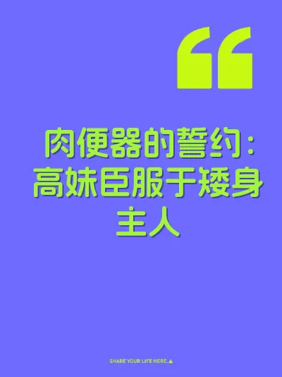 肉便器的誓约：高妹臣服于矮身主人