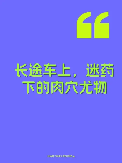 长途车上，迷药下的肉穴尤物