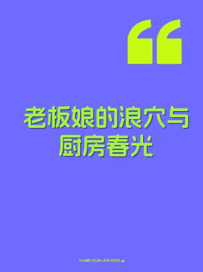 老板娘的浪穴与厨房春光