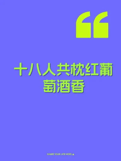 十八人共枕红葡萄酒香