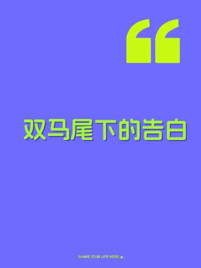 双马尾下的告白