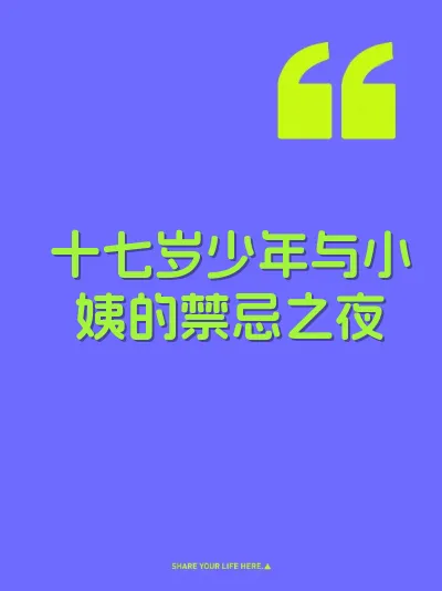 十七岁少年与小姨的禁忌之夜