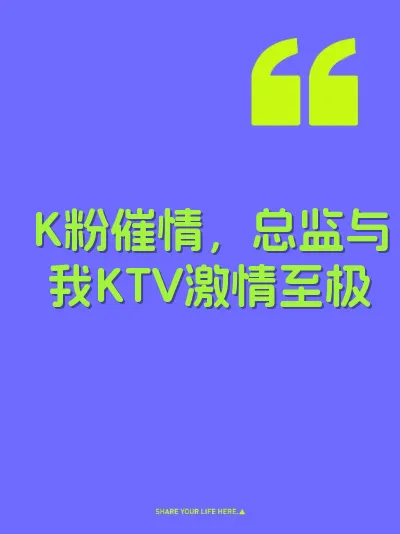 K粉催情，总监与我KTV激情至极