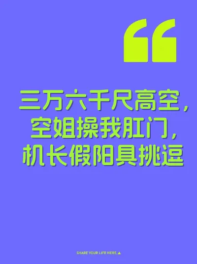 三万六千尺高空，空姐操我肛门，机长假阳具挑逗