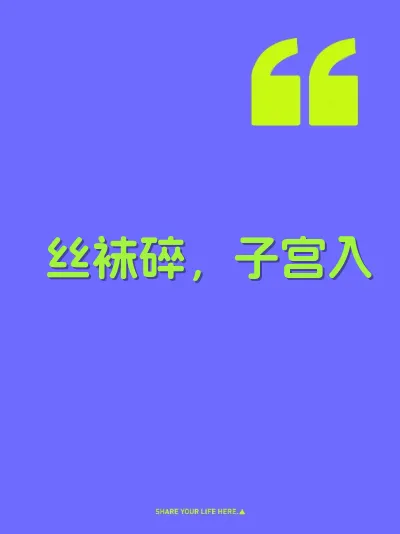 丝袜碎，子宫入