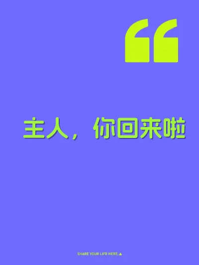主人,你回来啦