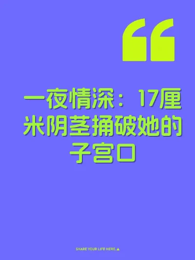 一夜情深：17厘米阴茎捅破她的子宫口