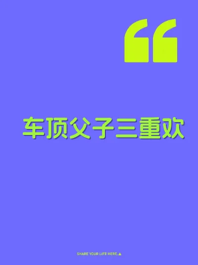车顶父子三重欢