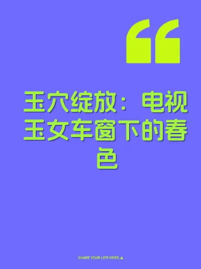 玉穴绽放：电视玉女车窗下的春色