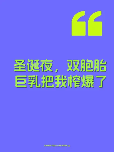圣诞夜，双胞胎巨乳把我榨爆了