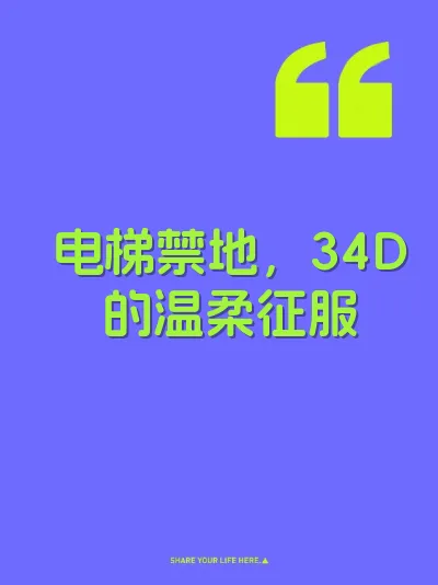 电梯禁地，34D的温柔征服