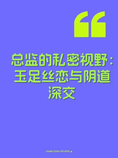 总监的私密视野：玉足丝恋与阴道深交
