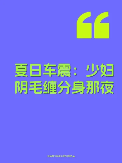 夏日车震：少妇阴毛缠分身那夜