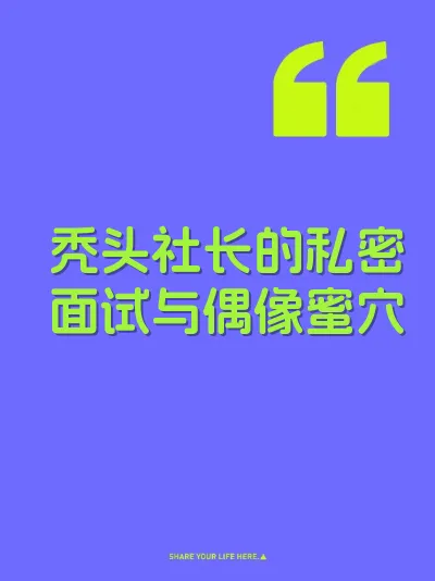 秃头社长的私密面试与偶像蜜穴