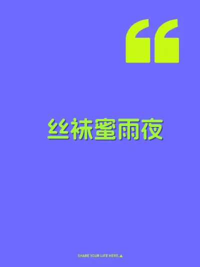 丝袜蜜雨夜