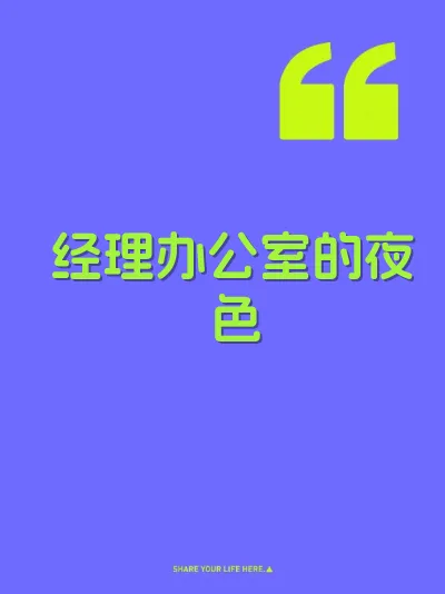 经理办公室的夜色