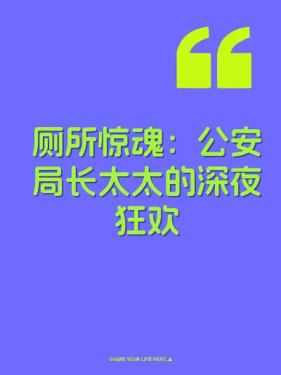 厕所惊魂：公安局长太太的深夜狂欢