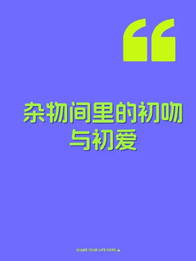 杂物间里的初吻与初爱