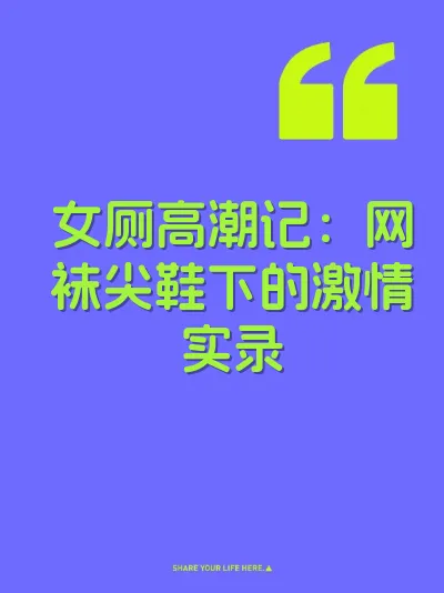 女厕高潮记：网袜尖鞋下的激情实录