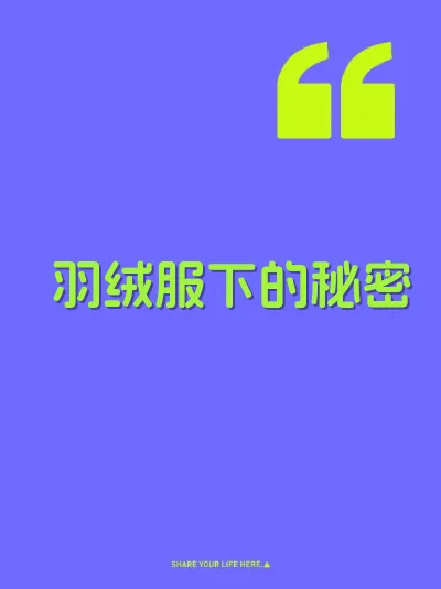 羽绒服下的秘密