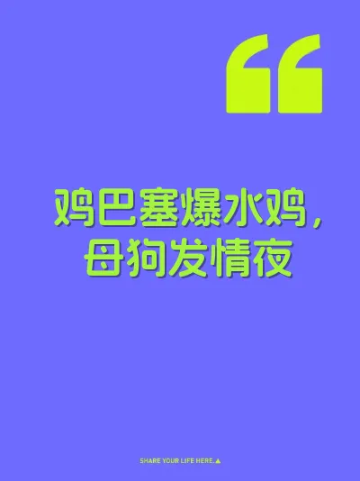 鸡巴塞爆水鸡，母狗发情夜