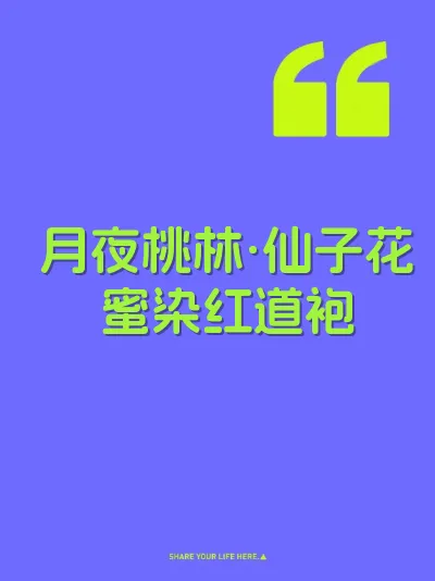 月夜桃林·仙子花蜜染红道袍