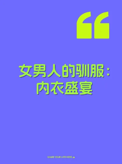 女男人的驯服：内衣盛宴