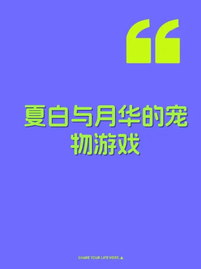 夏白与月华的宠物游戏