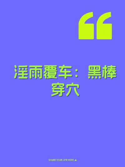 淫雨覆车：黑棒穿穴