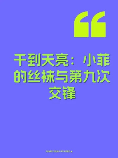 干到天亮：小菲的丝袜与第九次交锋