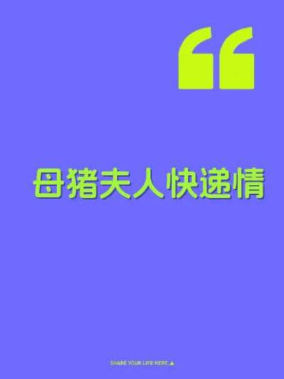 母猪夫人快递情