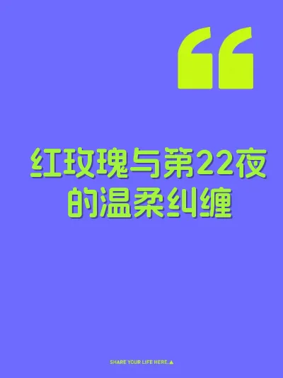 红玫瑰与第22夜的温柔纠缠