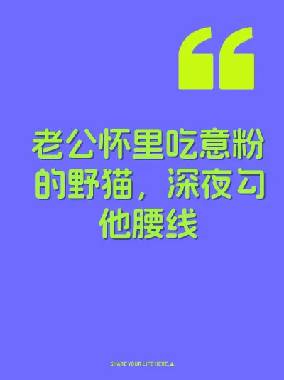 老公怀里吃意粉的野猫，深夜勾他腰线