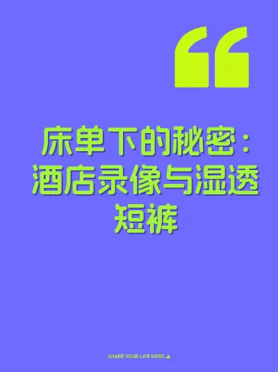 床单下的秘密：酒店录像与湿透短裤