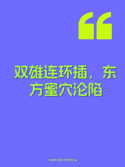 双雄连环插，东方蜜穴沦陷