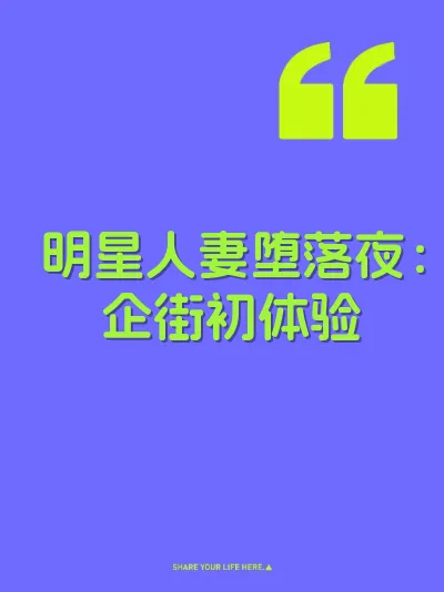 明星人妻堕落夜：企街初体验