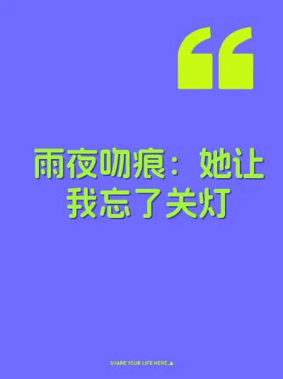 雨夜吻痕：她让我忘了关灯